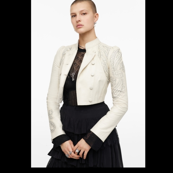 BNWT! ZARA Limited Edition genuine Leather Jacket - Picture 1 of 11